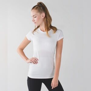 White Lululemon Swiftly Tech Short Sleeve